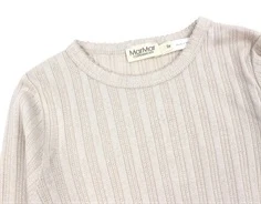 MarMar cream taupe pointelle rib t-shirt Tamra modal